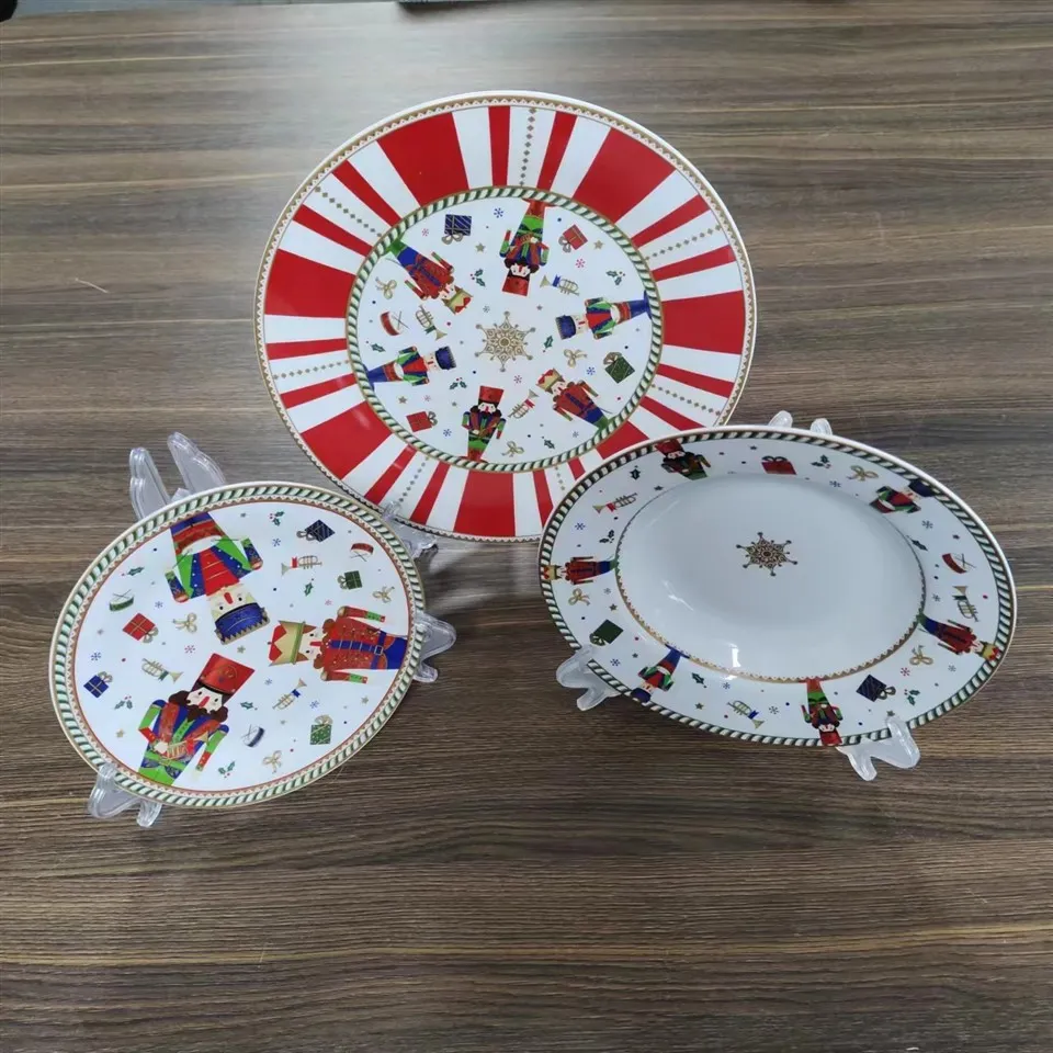 ক্রিসমাস অ্যাপ্লিক সিরামিক সেট