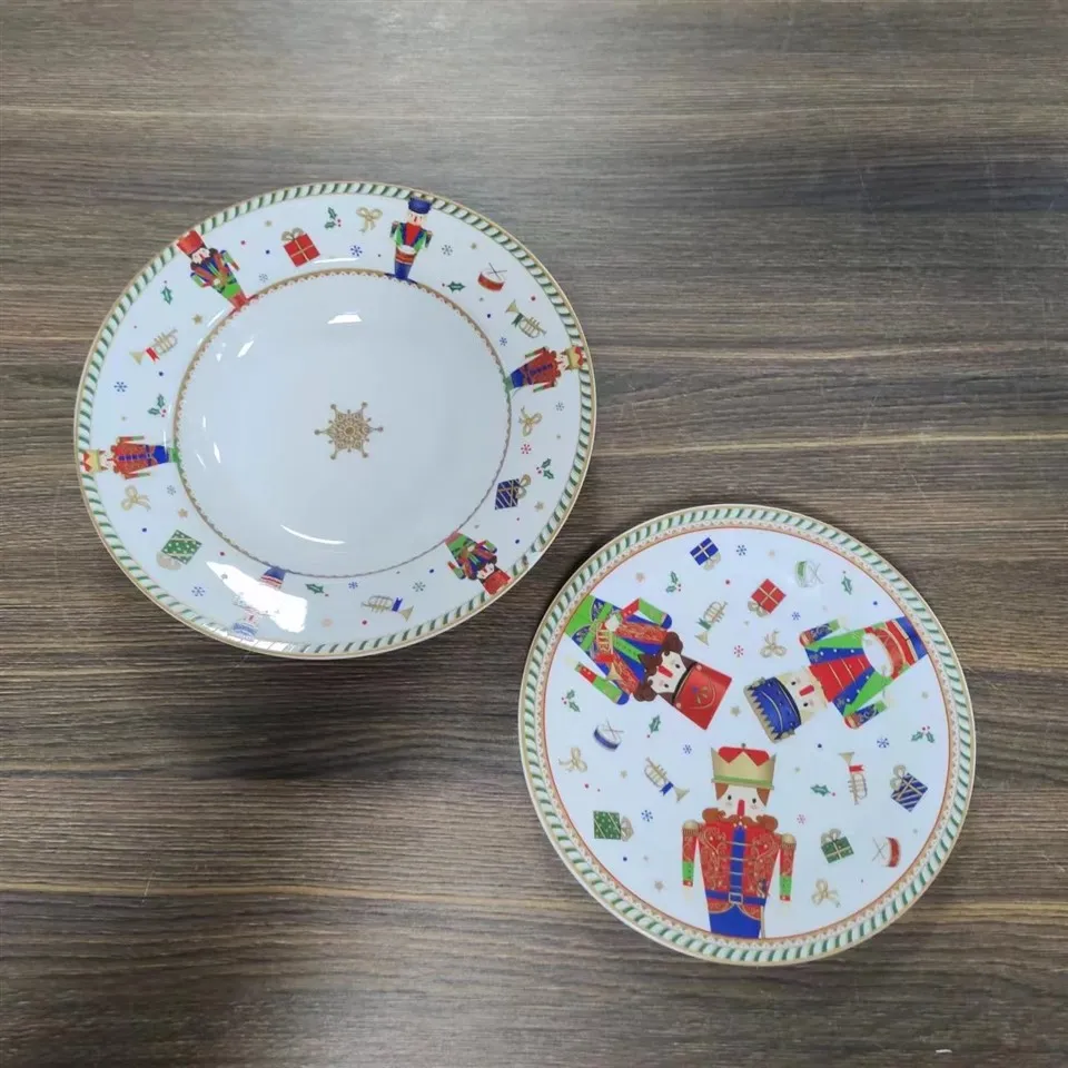Christmas Applique Ceramic Set
