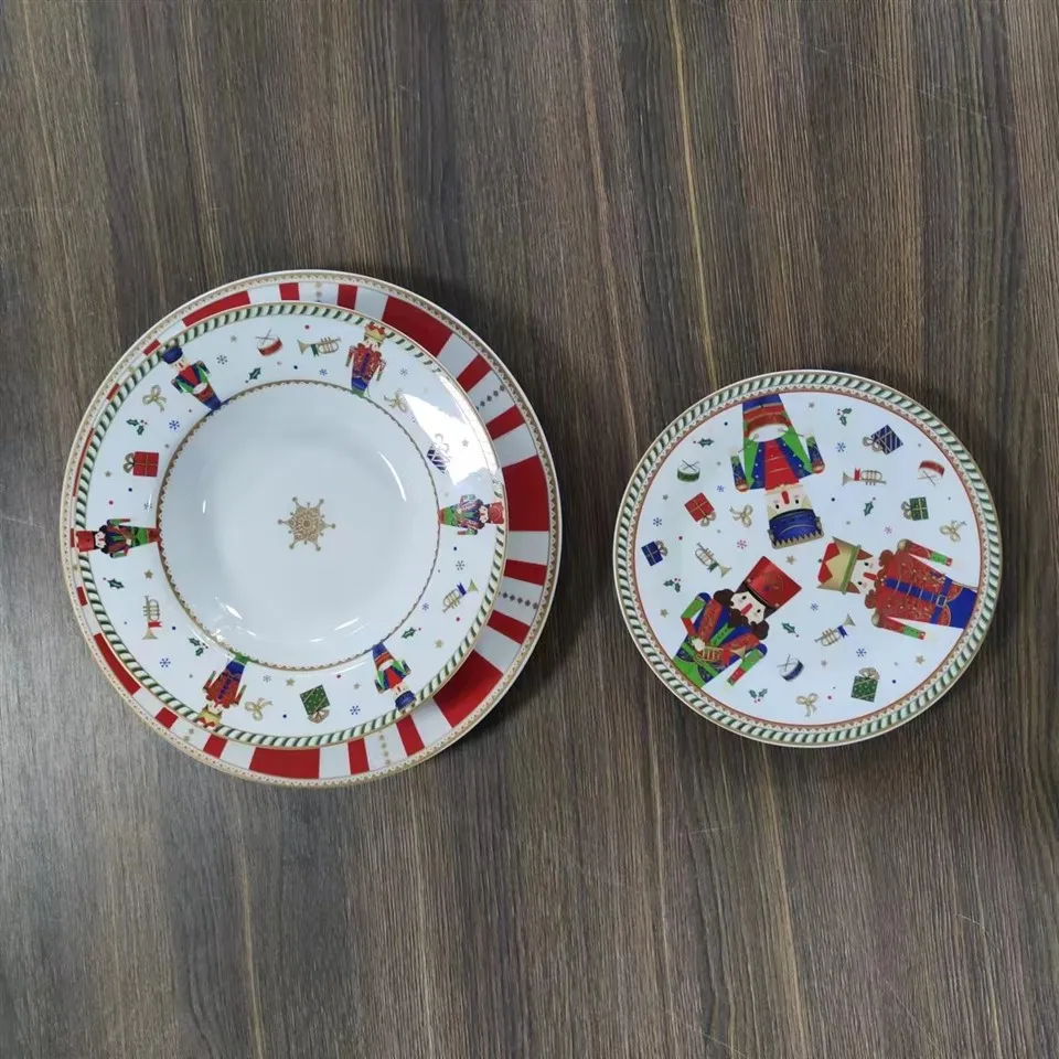 Christmas Applique Ceramic Set