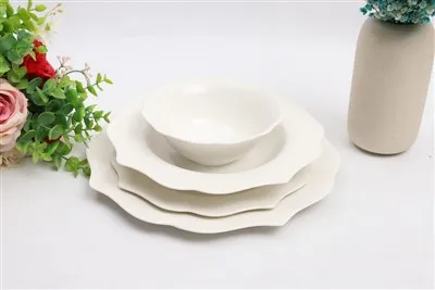 সিরামিক সাদা ডিনারওয়ার সেট