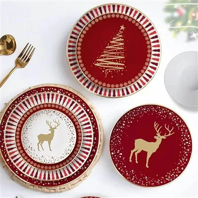 ক্রিসমাস ক্লাসিক সিরামিক কাটলারি সেট