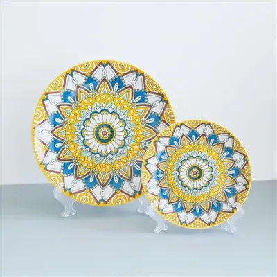 কাস্টমাইজেশন 12/18/24 পিসি রাউন্ড সিরামিক ডিনার সেট